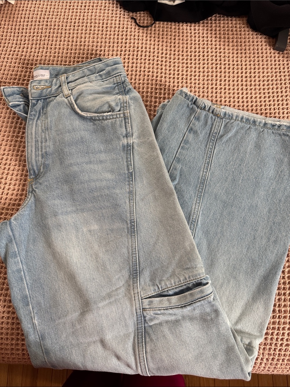 Zara Light Wash Blue High-Rise Jeans